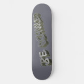 B Gooled grijs-wit Persoonlijk Skateboard (Voorkant)