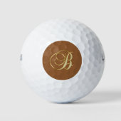 B gouden monogram golfballen (Voorkant)