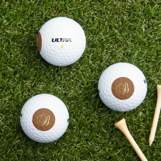 B gouden monogram golfballen (Insitu Gras)