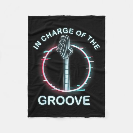 B Guitar Music Cool B-player Fleece Deken (Voorkant)