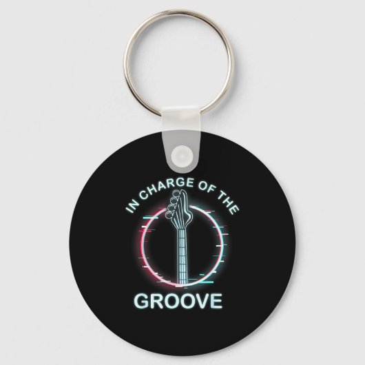 B Guitar Music Cool B-player Sleutelhanger (Voorkant)