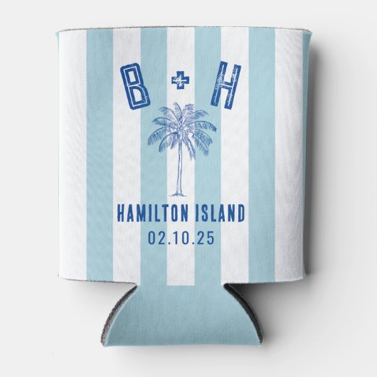B + H Palm Tree Custom Design 01 Blikjeskoeler (Voorkant)
