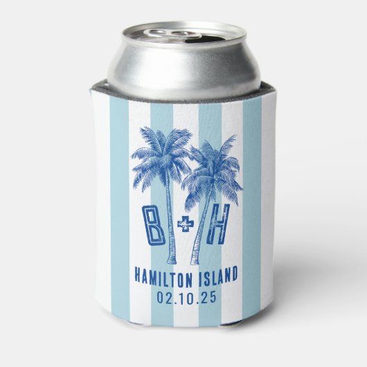 B + H Palm Tree Custom Design 02 Blikjeskoeler (Blikje Achterkant)