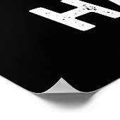 B Happy Funny Alphabet Pun Dark BG Poster (Hoek)