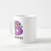 B Happy Funny Alphabet Pun Koffiemok (Voorkant links)