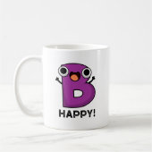 B Happy Funny Alphabet Pun Koffiemok (Links)