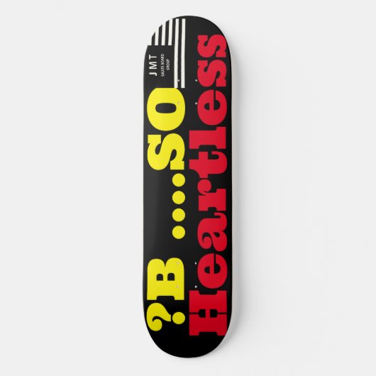 ? B ..HARTLOOS JMT 8 1/2" Skateboarddek Persoonlijk Skateboard (Voorkant)