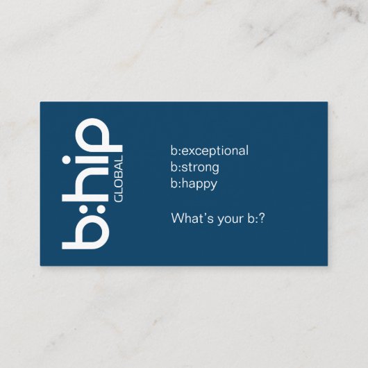 B: Heup Visitekaartje (Achterkant)