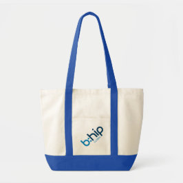 b:hip canvas tote with front pocket bag