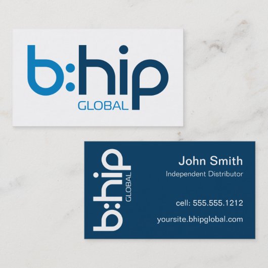 b:HIP Distributor Business Card Blue Visitekaartje (Voorkant / Achterkant)