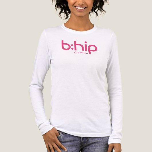 b:hip pink Tri-Blend shirt (Voorkant volledig)