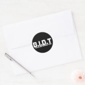 B.I.D.T, BIG ISLAND DRINK TEAM RONDE STICKER (Envelop)
