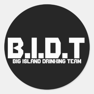 B.I.D.T, BIG ISLAND DRINK TEAM RONDE STICKER