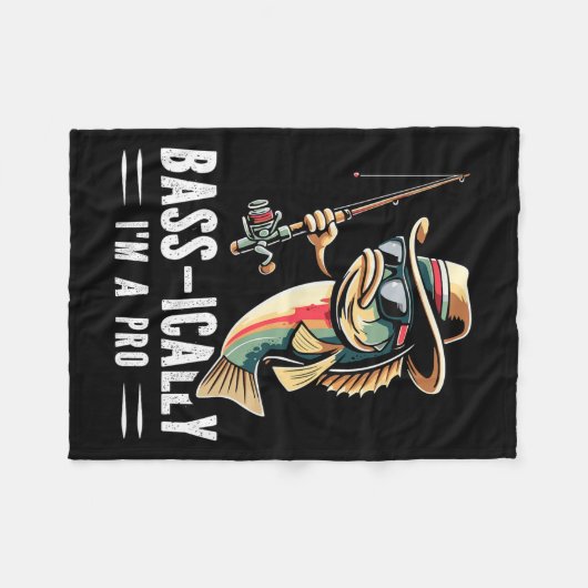 B-ically Ik ben een Pro Grappig Vist liefhebbers V Fleece Deken (Voorkant (Horizontaal))