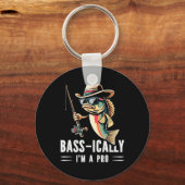 B-ically Ik ben een Pro Grappig Vist liefhebbers V Sleutelhanger (Voorkant)