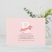 B indien voor Baby - Uitnodiging Baby shower (Staand voorkant)