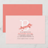 B indien voor Baby - Uitnodiging Baby shower (Voorkant / Achterkant)