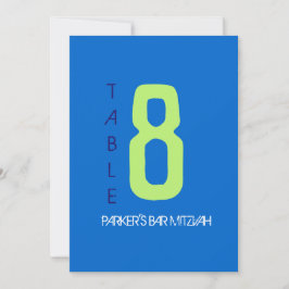 B Initiaal Bar Bat Mitzvah Tafel Zitplaatsen Kaart