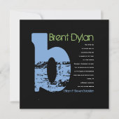 B Initiaal Collectie Bar bat Mitzvah Uitnodiging (Voorkant)