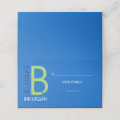 B INITIAAL COLLECTIE Bar Mitzvah Seating Escort Plaatskaartje (Buitenkant ongevouwen)