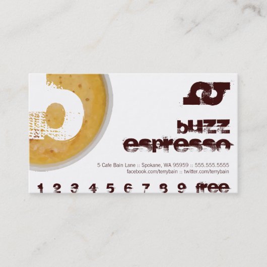 B - Initiaal Letter Foamy Coffee Cup Loyalty Punch (Voorkant)