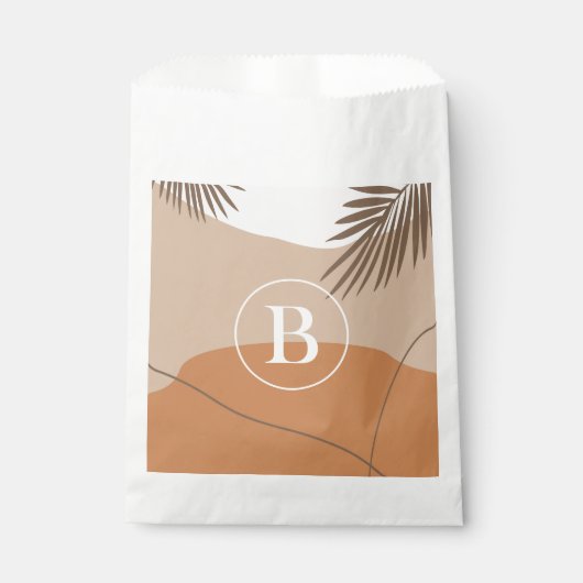 B - Initiaal Monogram Letter B Abstract ontwerp Bedankzakje (Voorkant)