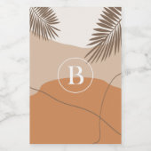 B - Initiaal Monogram Letter B Abstract ontwerp Voedselcontainer Etiket (Enkel label)