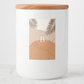 B - Initiaal Monogram Letter B Abstract ontwerp Voedselcontainer Etiket (Voorkant)