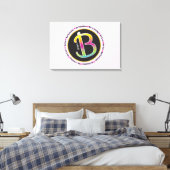 B Initialen BE AMAZING Bat Mitzvah Inloggen Board Canvas Afdruk (Insitu (Slaapkamer))