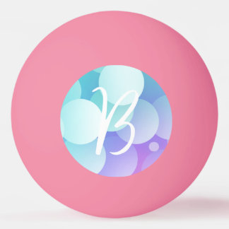 B Initiële Naam Bubbles Games Paddle Blauw Paars Pingpongbal
