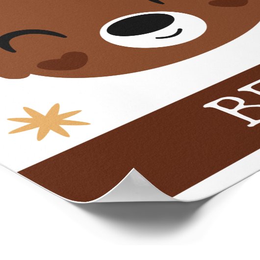 B is bestemd voor Beer, zuster, slaapkamer, Kinder Poster (Hoek)