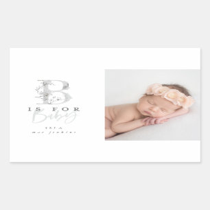 B is bestemd voor de baby-balies. rechthoekige sticker