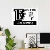 B is bestemd voor omroep poster (Thuiskantoor)