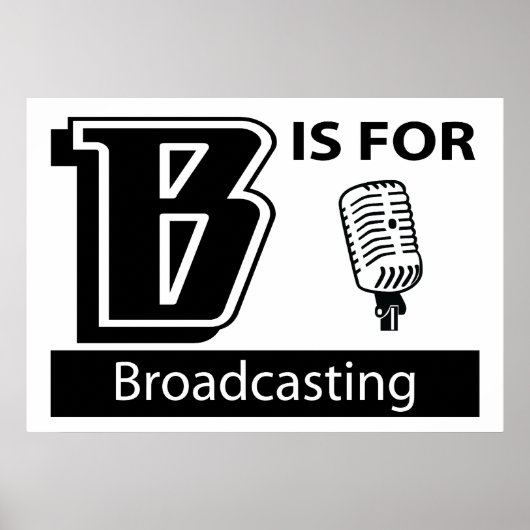 B is bestemd voor omroep poster (Voorkant)