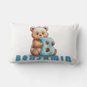 B is for Bear – Personalized Baby Pillow Kussen (Achterkant)