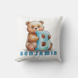 B is for Bear – Personalized Baby Pillow Kussen