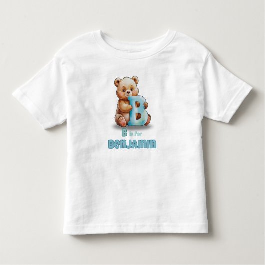 B is for Benjamin – Personalized Kids’ T-Shirt (Voorkant)