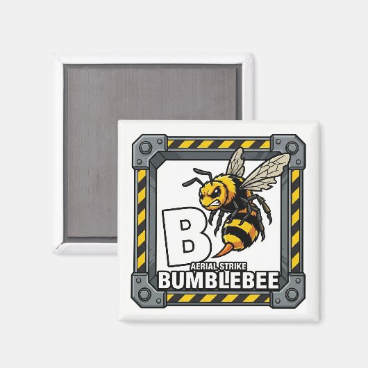 B is for Bumblebee – GTA Style ABC Learning Magneet (Voorkant / Achterkant)