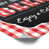 B is voor Baby, BBQ & Beer Sign - Rode Baby Q Poster (Hoek)