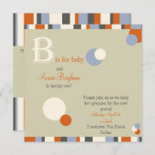 B is voor Baby - Boy Baby shower Uitnodiging (Voorkant / Achterkant)