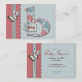 B is voor Baby-herinneringskaart Visitekaartje (Voorkant / Achterkant)