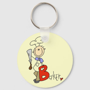 B is voor Baker T-shirts en cadeaus Sleutelhanger