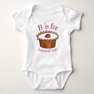 B is voor Bakewell Tart British Food Cherry Pastry Romper