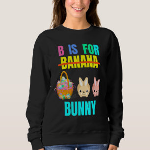 B is voor bananenpaashaas, Kind Unisex Trui
