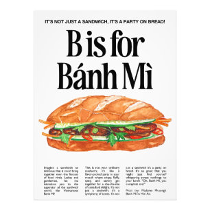 B is voor Banh Mi Foto Afdruk