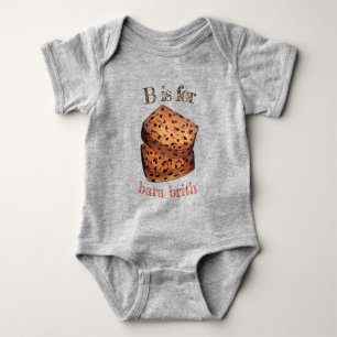 B is voor Bara Brith Welsh UK Gespikkelde vruchten Romper