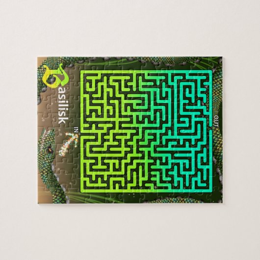 B is voor Basilisk Maze Legpuzzel (Horizontaal)
