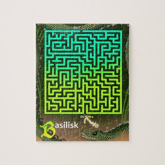 B is voor Basilisk Maze Legpuzzel (Verticaal)