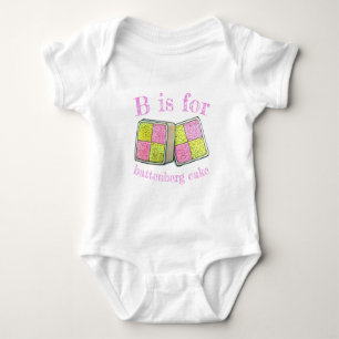 B is voor Battenberg Marzipan Sponge Cake UK Bakin Romper