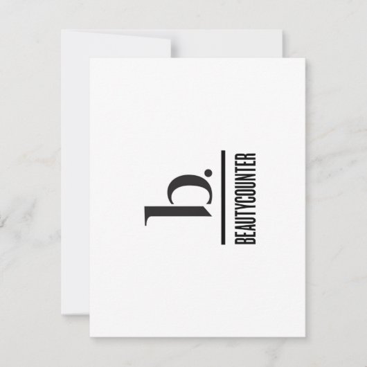 b is voor Beautyteller Hartelijk dank Bedankkaart (Voorkant)